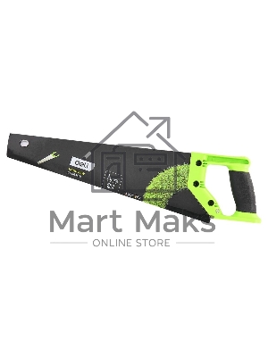 Ножовка по дереву Deli DL6840B 400мм, сталь 65Mn, шлифовка зубцов с 3-х сторон, рукоять из двухкомпонентного противоударного пластика