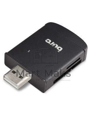 Кард-ридер Buro BU-CR-3103/черный/MMC/MS/MS Duo/MS Micro M2/MS Pro/RS-MMC/SD/SDHC/TF/mini-SD/USB 2.0/пластик