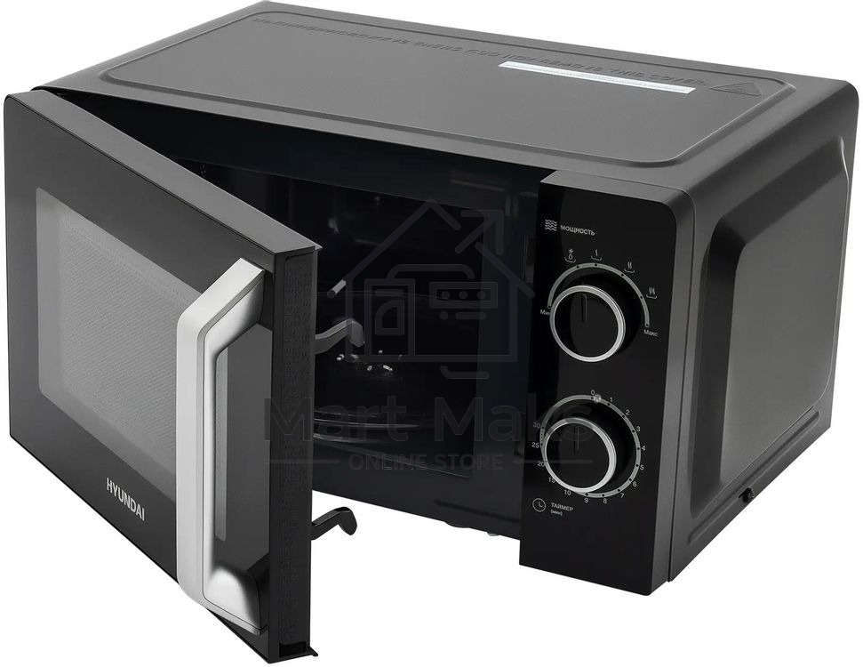 Микроволновая печь Hyundai HYM-M2052 черный, 20 л, 700 Вт, переключатели - поворотный механизм