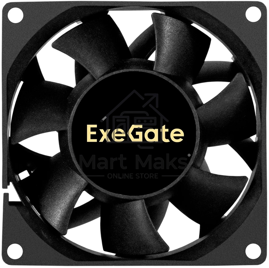 Вентилятор корпусной ExeGate EX08038S2P-24, 80 мм, 4500 об/мин, 43 дБ, 2-pin, без подсветки