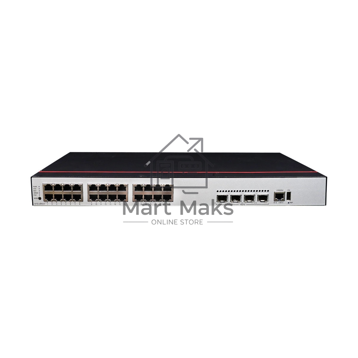 Коммутатор Huawei S5735-L24P4X-A1, 24×1 Гбит/с PoE+ + 4×10 Гбит/с SFP+, управляемый