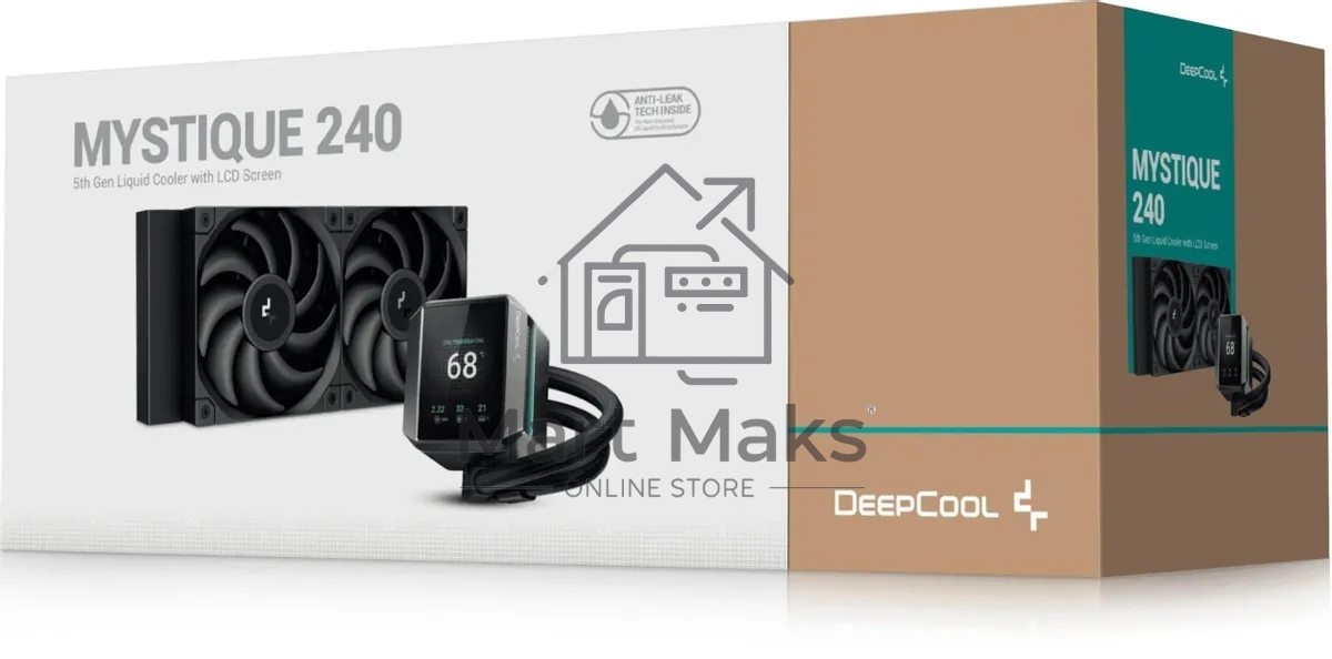 Система жидкостного охлаждения DEEPCOOL MYSTIQUE 240 ARGB черный, 120 мм, алюминий, 2150 об/мин, 36.49 дБ, 4 pin, 280 Вт