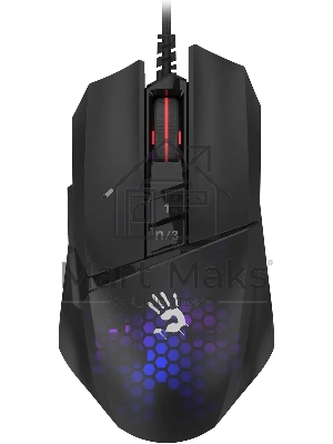 Мышь проводная A4Tech Bloody W65 Max Mini черный, 12000 dpi, USB, кнопки - 9