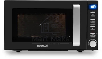 Микроволновая печь Hyundai HYM-D3034 черный/хром 20л 700Вт кнопки, поворотный механизм
