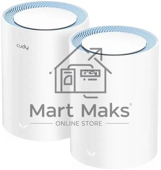 Бесшовный Mesh роутер Cudy M1200 (M1200 2-PACK) AC1200 Wi-Fi белый (упак.:2шт)