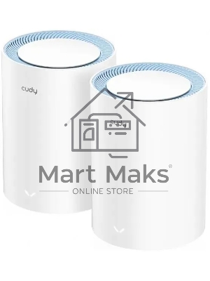 Бесшовный Mesh роутер Cudy M1200 (M1200 2-PACK) AC1200 Wi-Fi белый (упак.:2шт)