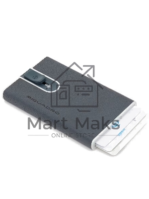 Чехол для кредитных карт Piquadro Black Square PP4825B3R/BLU4, натур.кожа, темно-синий