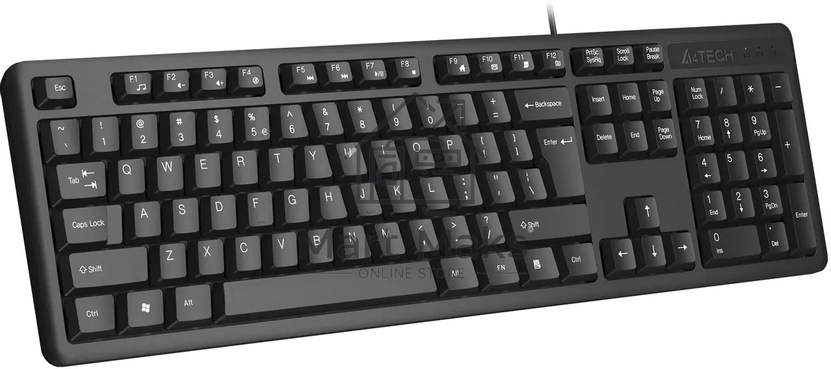 Клавиатура A4Tech KKS-3 проводная, USB, черный