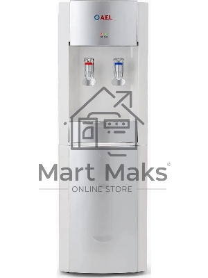 Кулер для воды LD-AEL-28c, напольный, НАГРЕВ/ОХЛАЖДЕНИЕ ЭЛЕКТРОННОЕ, шкафчик 10 л, 2 крана, белый/серебристый, 00257