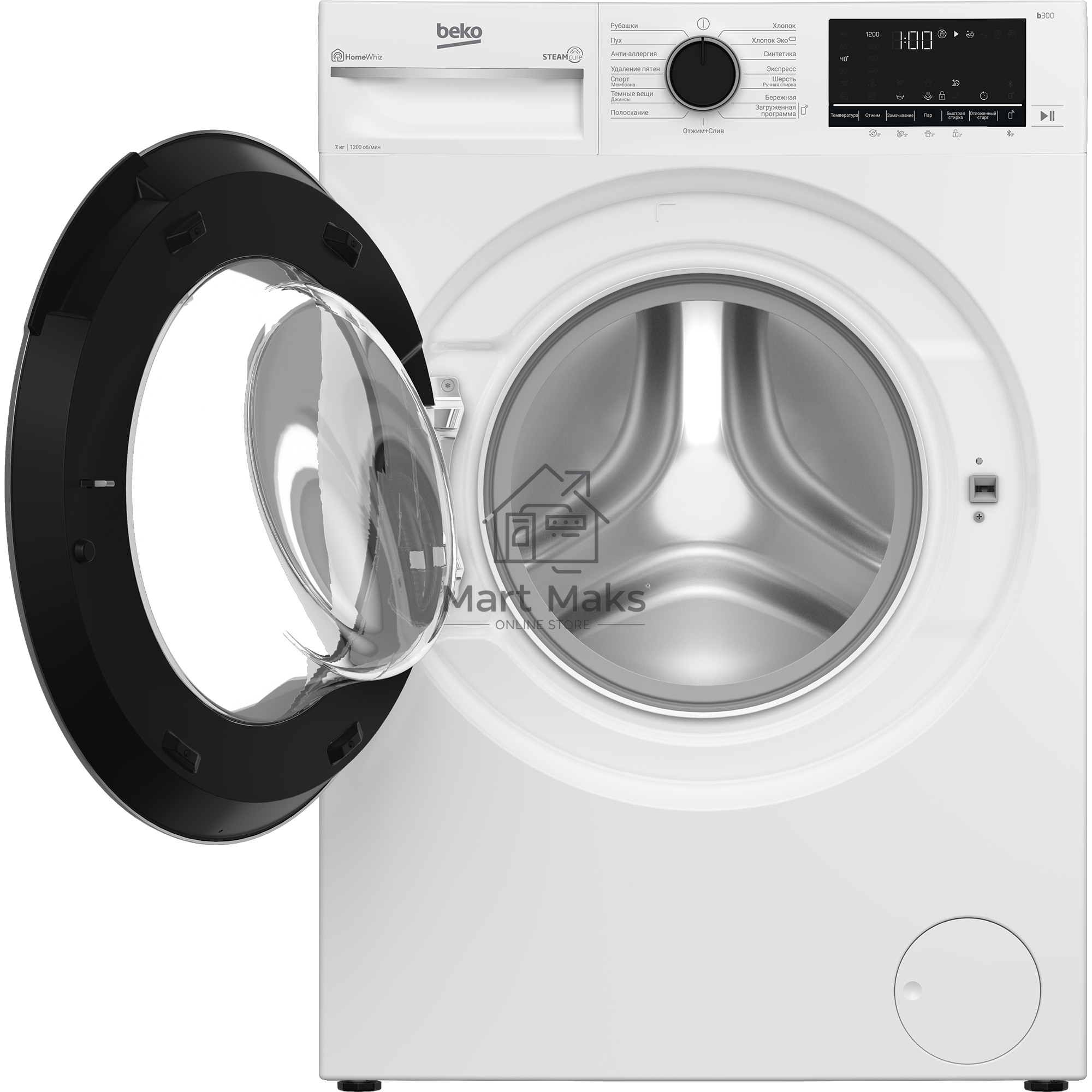 Стиральная машина Beko B3WFR572WC белая, загрузка фронтальная 7кг, 1200 об/мин., класс: A