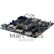 Серверная материнская плата MSI D1500-D1500GB4N-10G-HE, встроенный процессор Intel Xeon D-1500 (SoC), 4xDDR4 ECC RDIMM (до 128 ГБ), 4xSATA 6Gb/s, 4x1Gb LAN (Intel i350), 2x10Gb LAN (SFP+), 2xPCIe 3.0 x8, 1xM.2, 2xUSB-A 3.0, 2xUSB-A 2.0, 1xVGA, 1xCOM, IPMI 2.0, Mini-ITX