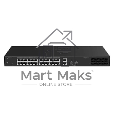 Коммутатор Ruijie Reyee RG-ES228GS-LP, 24×1 Гбит/с PoE + 2×1 Гбит/с + 2×1 Гбит/с SFP Uplink, настраиваемый
