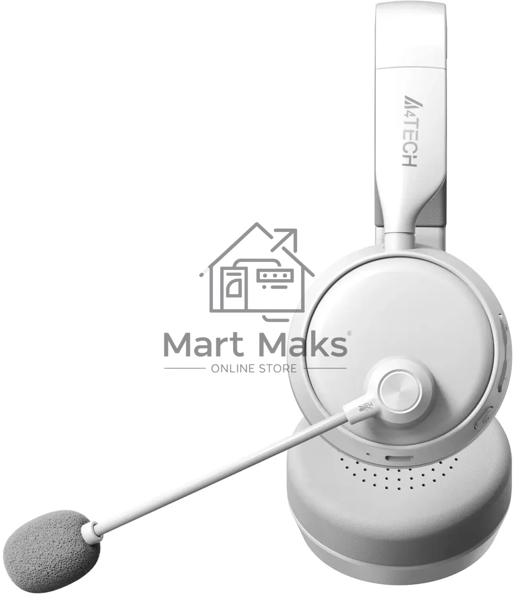 Наушники с микрофоном A4Tech BH230 белый/серый мониторные BT оголовье (BH230 WHITE)
