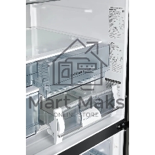 Холодильник Hitachi R-WB820VUC2 GBK черный трехкамерный 378/196л морозилка снизу, No Frost, Side by Side