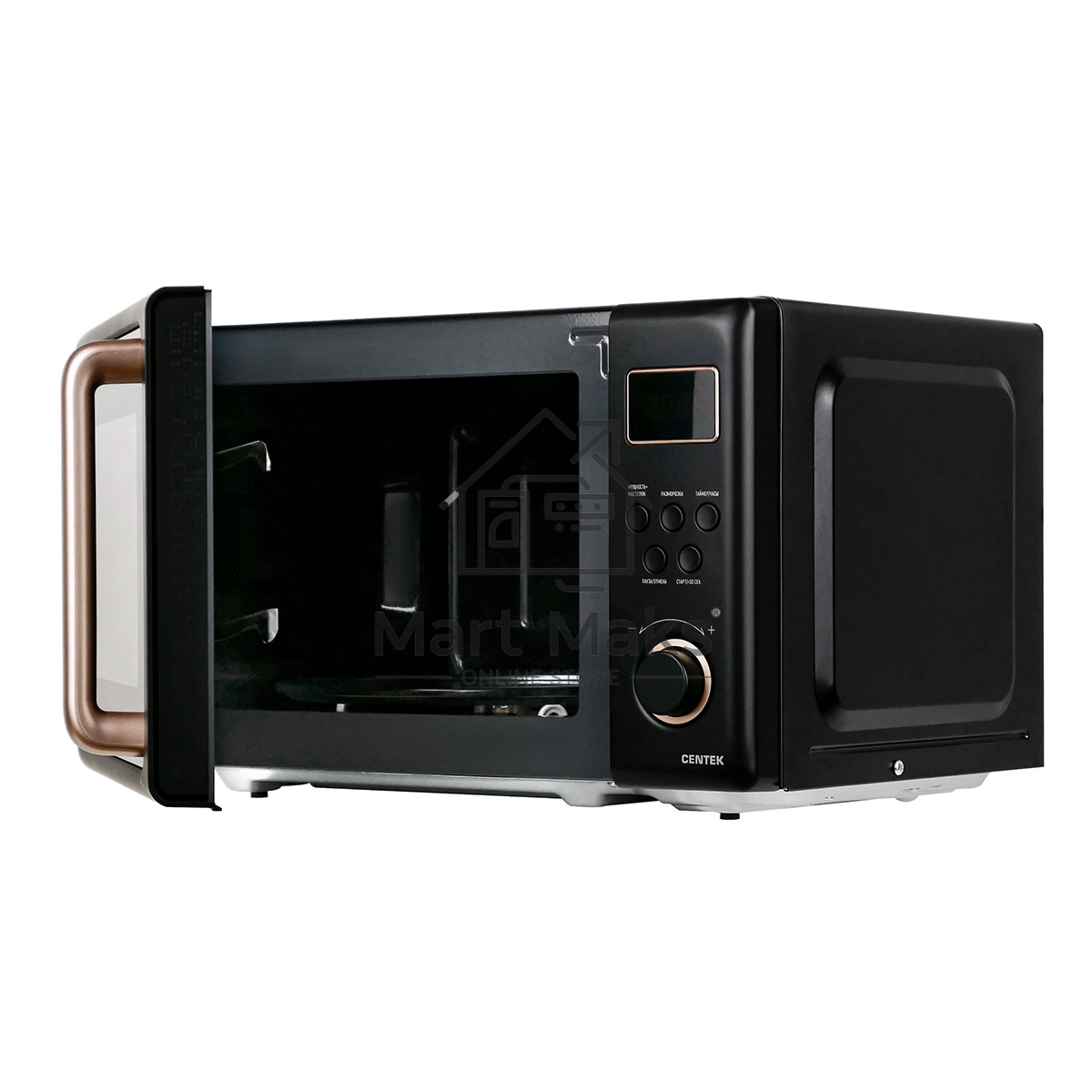 Микроволновая печь Centek CT-1565 черный, 20 л, 700 Вт, переключатели - кнопки/поворотный механизм