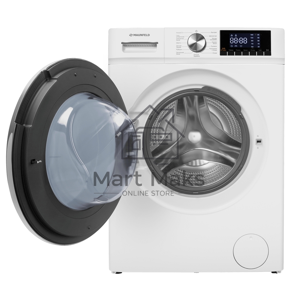 Стиральная машина Maunfeld MFWM127IWH02 белая, загрузка фронтальная 7кг, 1200 об/мин., класс: A+++