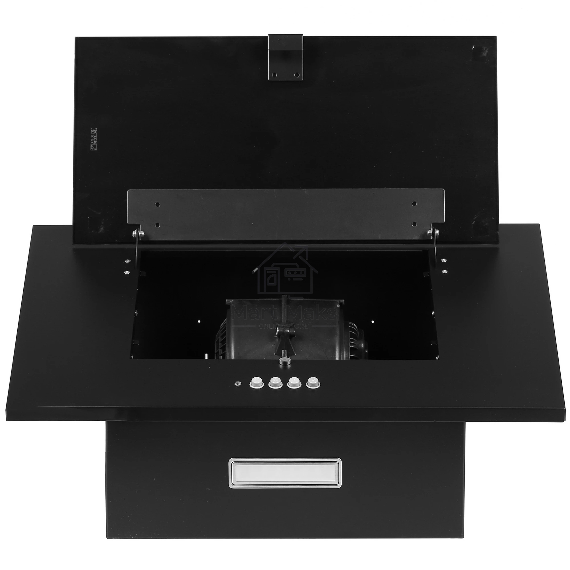 Вытяжка наклонная Elikor Коралл 60П-430-К3Д чёрный, 60 см, 430 м³/ч, 35 дБ