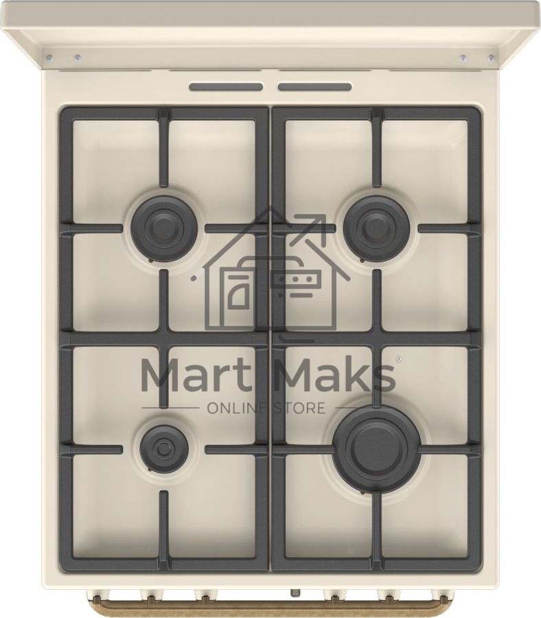 Плита газовая Gorenje GGI5BCLI бежевый, конфорок 4 газовых, духовка 67 л, 50 см x 85 см x 59.4 см