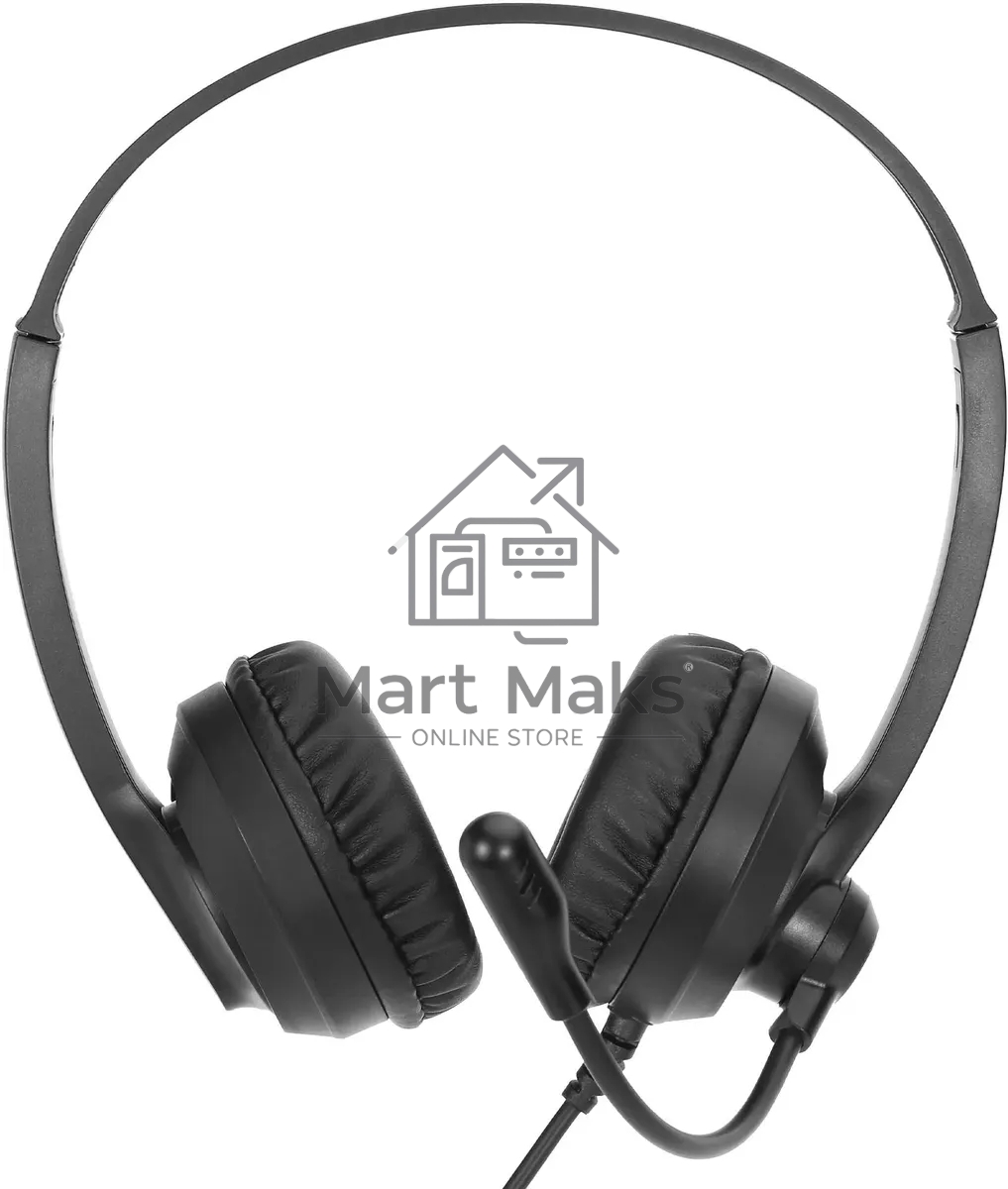 Наушники с микрофоном Оклик HS-M500 черный 1.8м накладные оголовье (1900379)