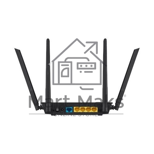 Маршрутизатор беспроводной Asus RT-AC1200 10/100BASE-TX черный (Dual Band)