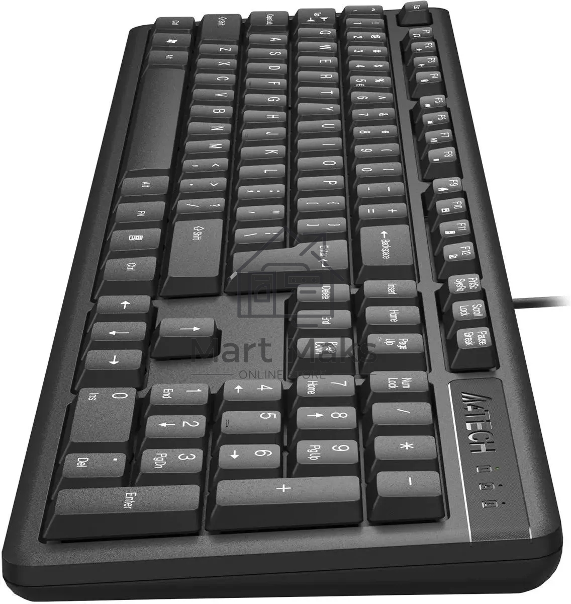 Клавиатура A4Tech KKS-3 проводная, USB, черный