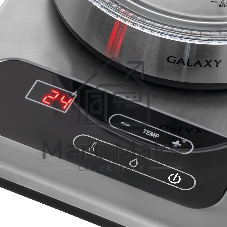 Чайник электрический Galaxy Line GL0593 2200 Вт, 1,7 л, стекло черный/серебристый