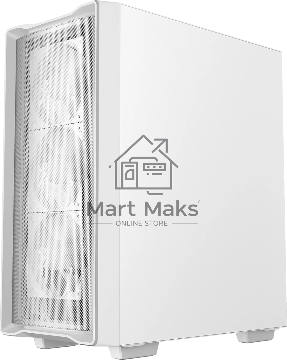 Компьютерный корпус Deepcool CC560 MESH V2 WH без БП, боковое окно (закаленное стекло), 3x120мм ARGB LED вентилятор спереди и 1x120мм ARGB LED вентилятор сзади, белый, ATX