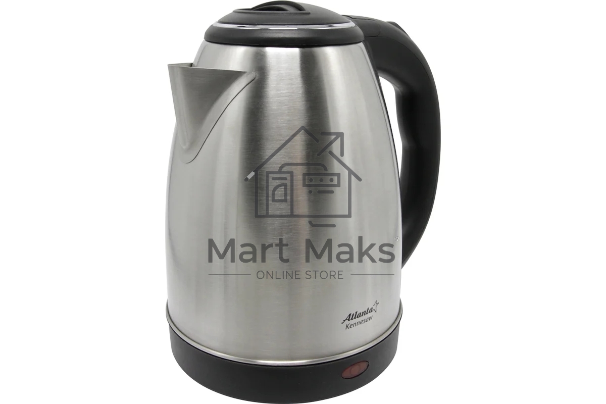 Чайник электрический Atlanta ATH-2431 1,8л, 1500Вт черный\серебристый
