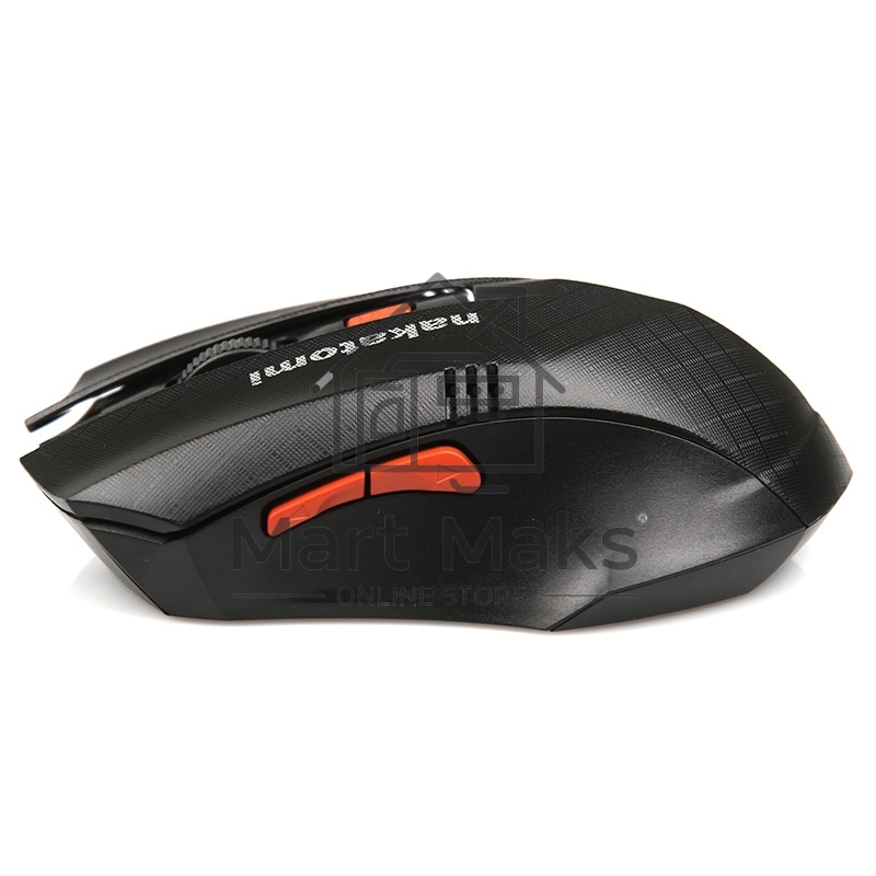 Мышь беспроводная Nakatomi MRON-04U черный, 1600 dpi, радиоканал, USB, кнопки - 6