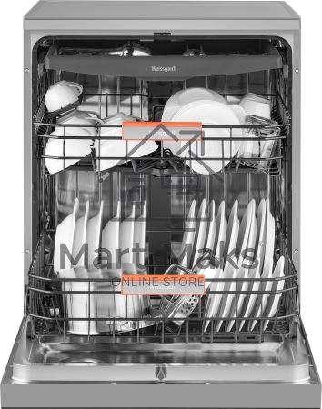 Посудомоечная машина Weissgauff DW 998 Touch Inverter Dual Fan Dry, нержавеющая сталь, 60 см, 15 компл., 47 дБ, класс A+++