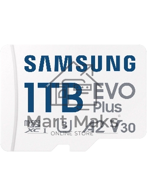 Флеш карта Samsung EVO Plus MicroSDXC MB-MC1T0SA/KR 1Tb A2 U3 V30 +SD Adapter