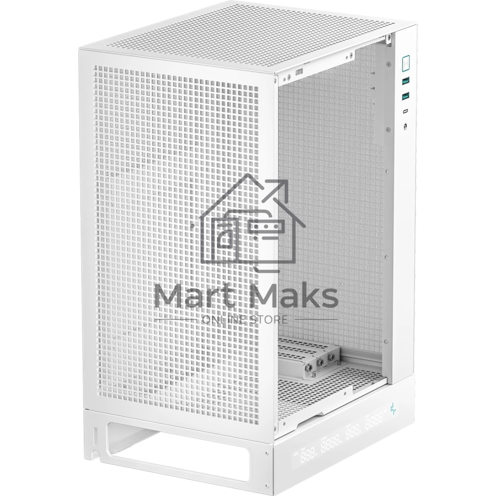 Компьютерный корпус Deepcool CH170 DIGITAL белый без БП mATX 1x120mm 1xUSB2.0 1xUSB3.0 audio bott PSU