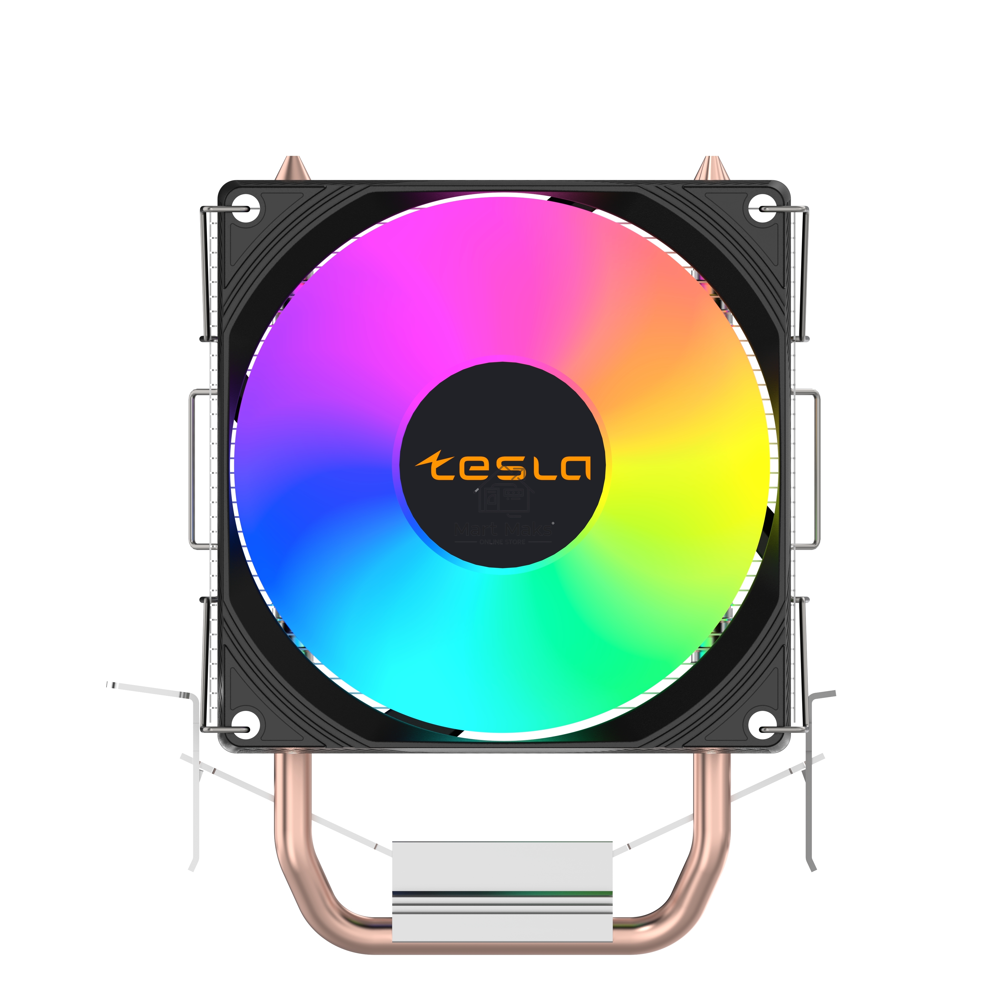 Кулер TESLA SHADOW 902 FRGB, 1х92мм, 2400rpm, 4-pin, Al+Cu, черный/FRGB, 52CFM, 23дБ, 2-PIPE, TDP 110Вт, INTEL 1700/1200/115x/775/1366, AMD AM5/AM4/AM3(+)/AM2(+)/FM2(+)/FM1/754/940/939 (TSL-902PWM-FRGB)
