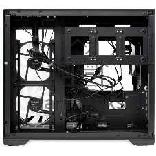 Компьютерный корпус HSPD F330, Panoramic Mini-tower, черный, TG, 0.5 SPCC, 3x120мм ARGB mATX, mITX 160/400/200мм 1x2.5