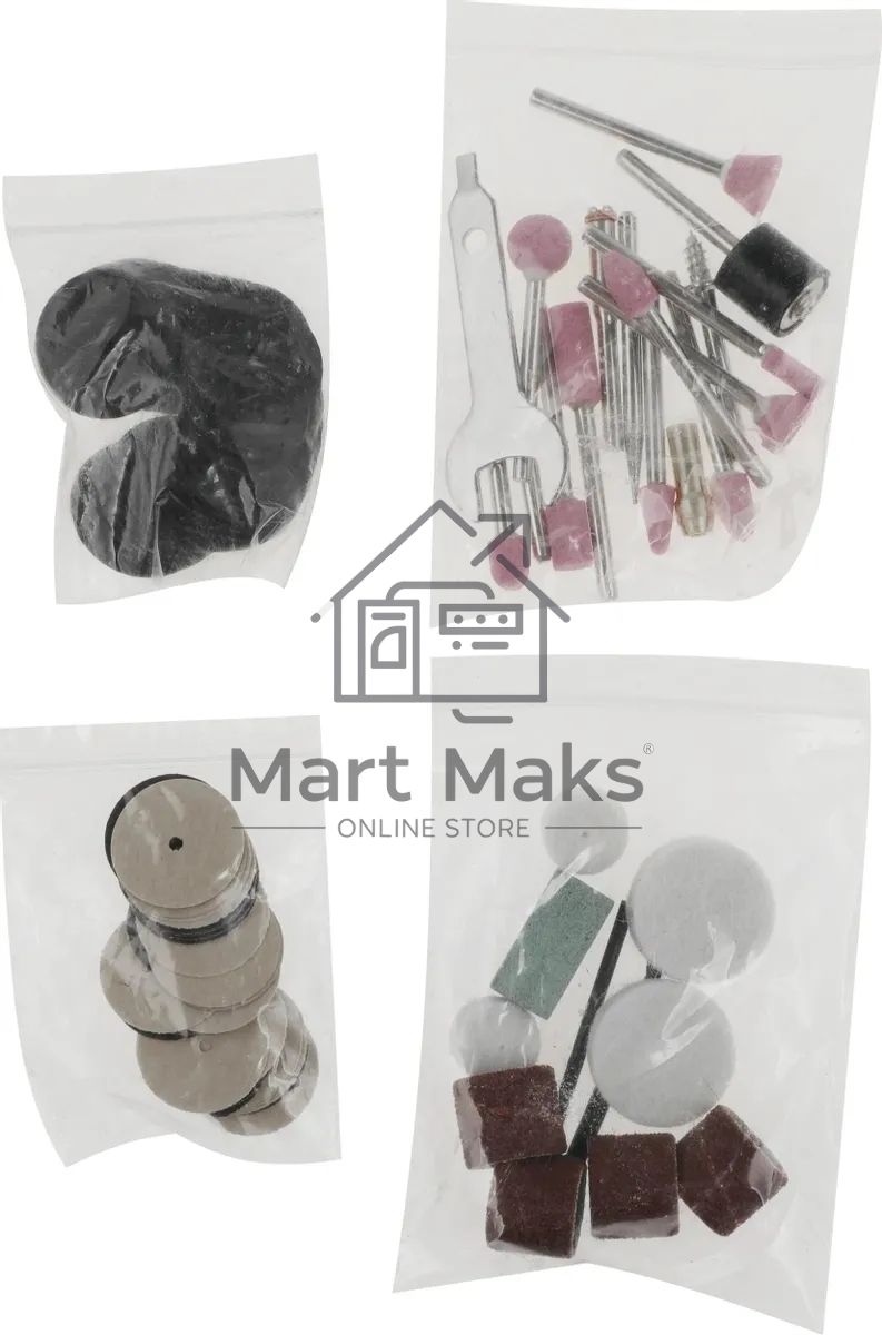 Машина прямая шлифовальная RD-MG150. 150Вт; 10000-32000 об/мин; диаметр цанг 2,3/3,2 мм; набор 100 насадок; вес- 0,8кг