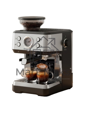 Кофемашина рожковая SA-6122 1050 Вт 1,6 л 20 бар, серебряный/черный, со встроенной кофемолкой