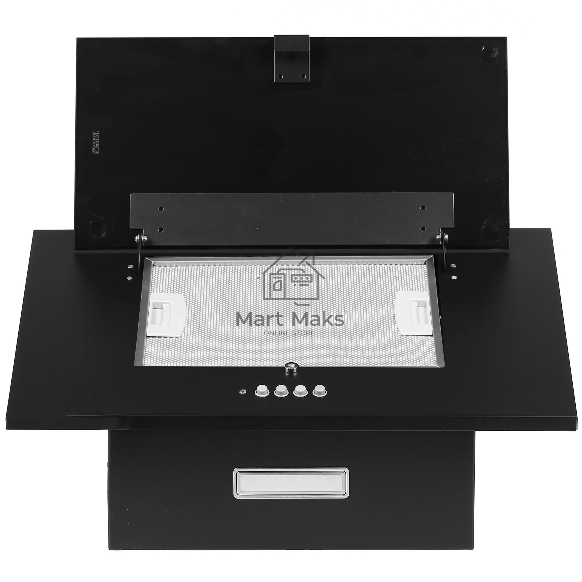 Вытяжка наклонная Elikor Коралл 60П-430-К3Д чёрный, 60 см, 430 м³/ч, 35 дБ