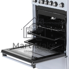 Плита Газовая De Luxe 5040.40г (кр) ЧР-012 серый (стеклянная крышка) реш.чугун