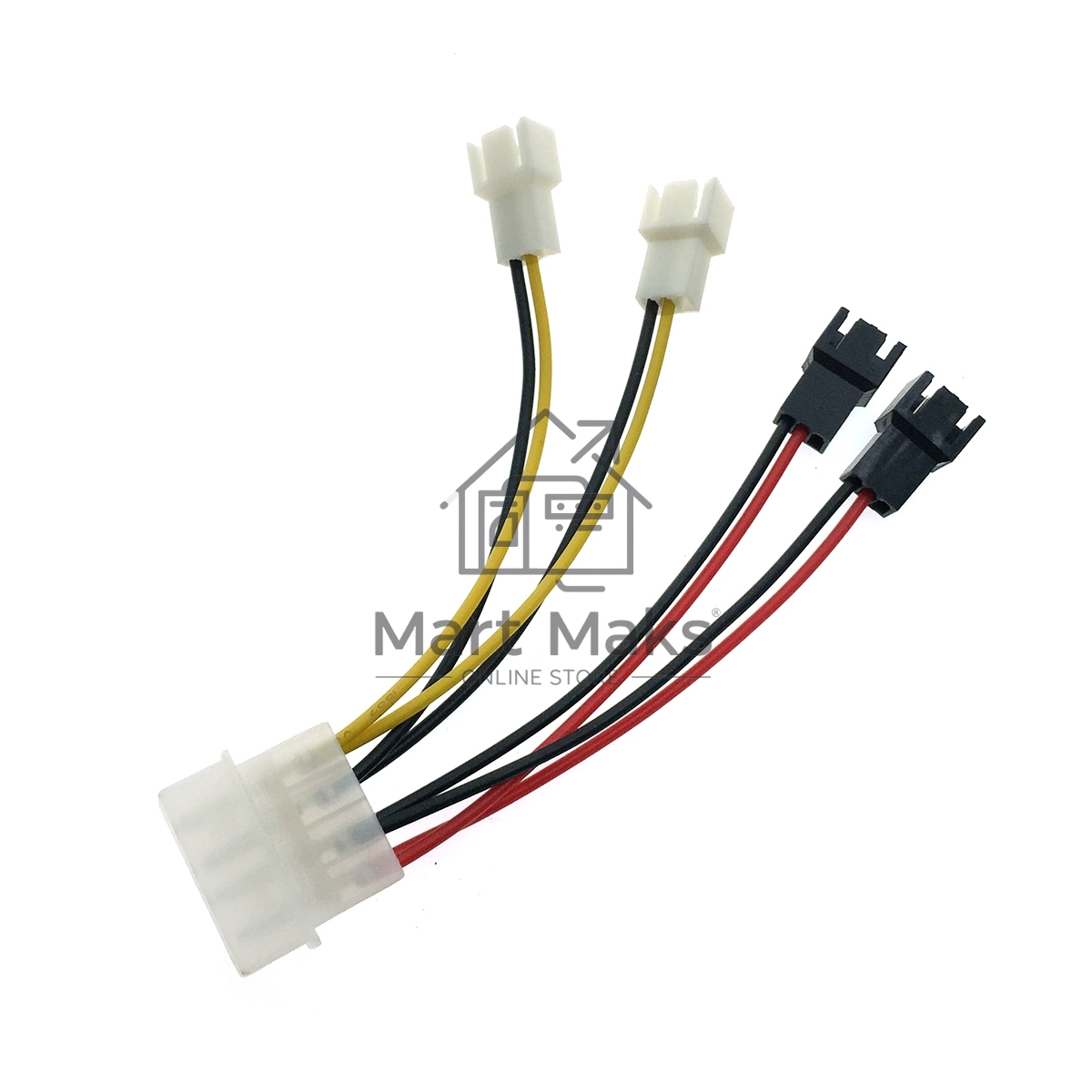 Переходник питания для вентилятора 4pin на 4х3pin Espada E4PINm-4X3pINm