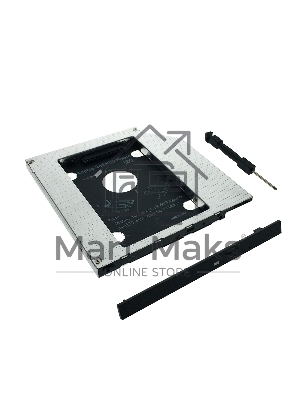 Адаптер оптибей Espada SS95 /optibay, hdd caddy/ SATA/miniSATA /SlimSATA/ 9,5мм для подключения HDD/SSD 2,5” к ноутбуку вместо DVD