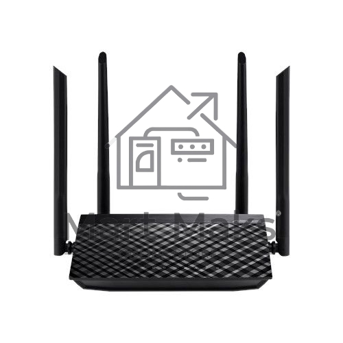 Маршрутизатор беспроводной Asus RT-AC1200 10/100BASE-TX черный (Dual Band)
