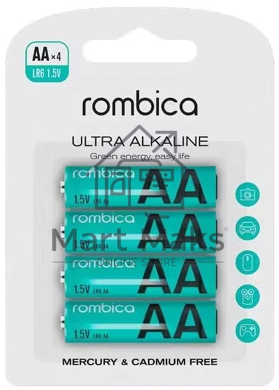 Батарея ALKALINE AA X 4 AB-LR06A ROMBICA