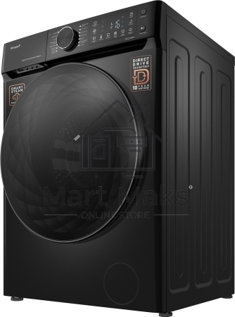 Стиральная машина Weissgauff WM 59411 Direct Drive Inverter Steam Matt Black черная, загрузка фронтальная 11кг, 1400 об/мин., класс: A+++