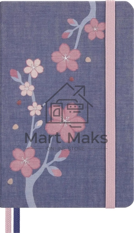 Блокнот Moleskine LIMITED EDITION SAKURA LESU08MM710 Pocket 90x140мм, обложка текстиль, 160 страниц, линейка, синий, 2025