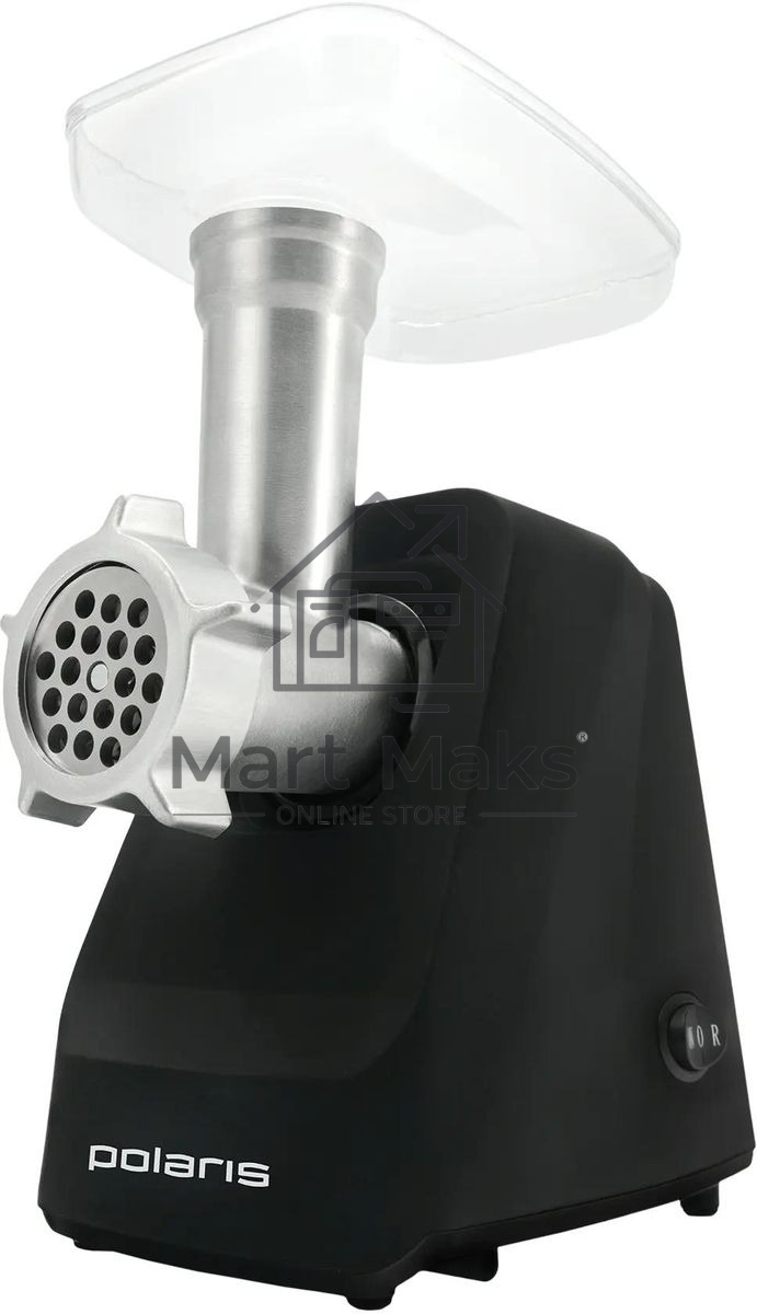 Мясорубка электрическая Polaris PMG 2078 RUS черный, 2000 Вт, 2.5 кг/мин, реверс, защита от перегрузки, насадки - 4
