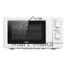 Микроволновая печь BBK 20MWS-731M/W белый, 20 л, 700 Вт, переключатели — поворотный механизм