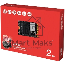 Накопитель SSD ADATA XPG GAMMIX S55, 2000 Gb, PCIe 4.0 x4, M.2 2230, NVMe, R/W 5000/3200, без радиатора