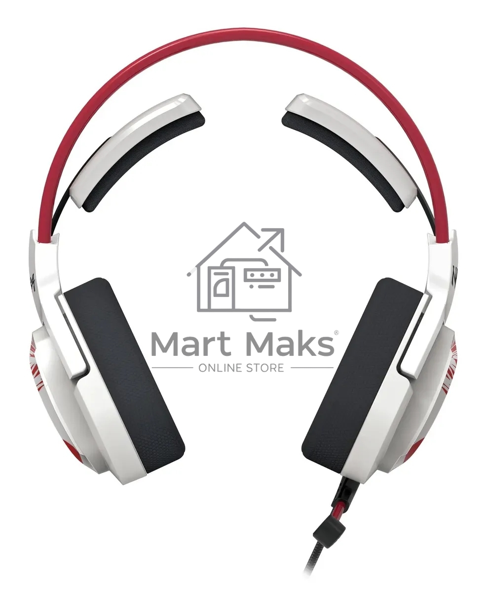 Наушники с микрофоном A4Tech Bloody G575 Naraka белый/красный 2м мониторные USB оголовье (G575 NARAKA)