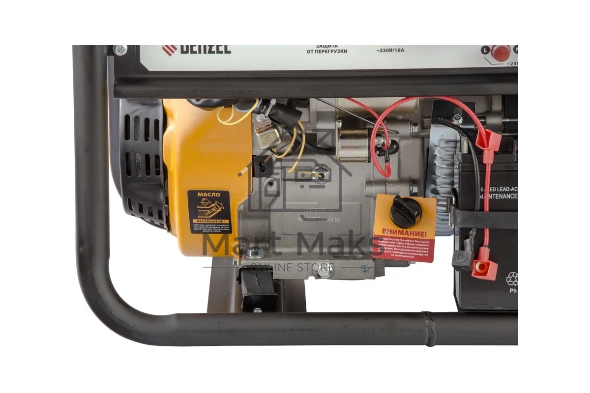 Электрогенератор бензиновый Denzel PS 90 ED-3, 9 кВт, 85 дБ, 90 кг