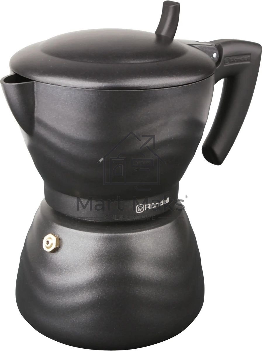 Кофеварка гейзерная Rondell Walzer RDA-432, 0.3л, алюминий, черный